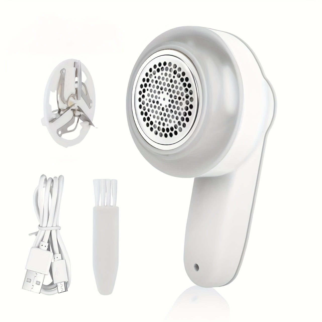 USB Rechargeable Lint Remover with Cleaning Brush – Portable Fabric Shaver for Sweaters, Blankets, Carpets, and Indoor Decor, Efficient Fuzz Removal Tool, Lithium Battery, Clothes Cleane