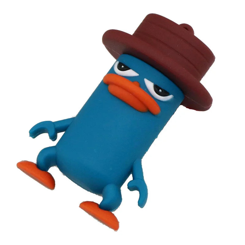 USB Flash Drive Pendrive Funny Lovely Perry the Platypus Shape Flash Memory 2.0 Pen Memory U Disk 4G 8G 16G 32GB 256GB USB Drive