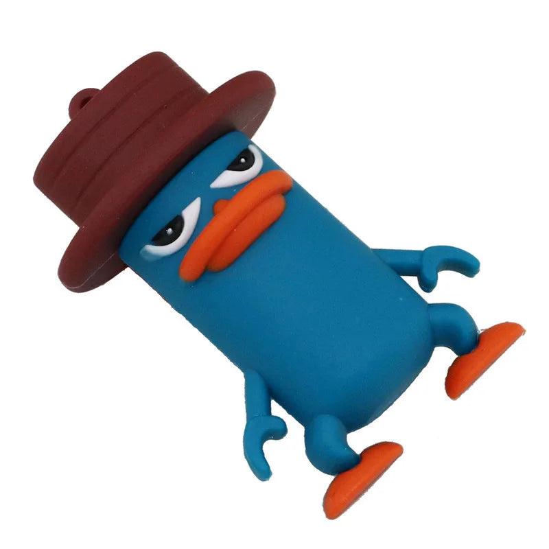 USB Flash Drive Pendrive Funny Lovely Perry the Platypus Shape Flash Memory 2.0 Pen Memory U Disk 4G 8G 16G 32GB 256GB USB Drive