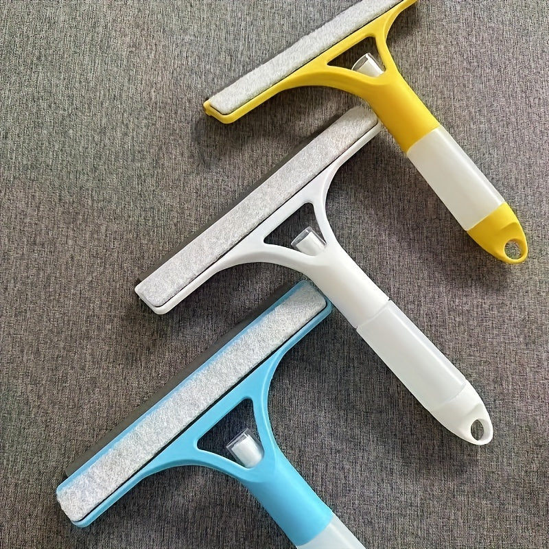 WINDOW SQUEEGEE WITH REFILLABLE ATOMIZER.  Apply, wash and clean 3in1 all purpis window cleaner.scraping mirror, three-in-one glass scraper with watering can