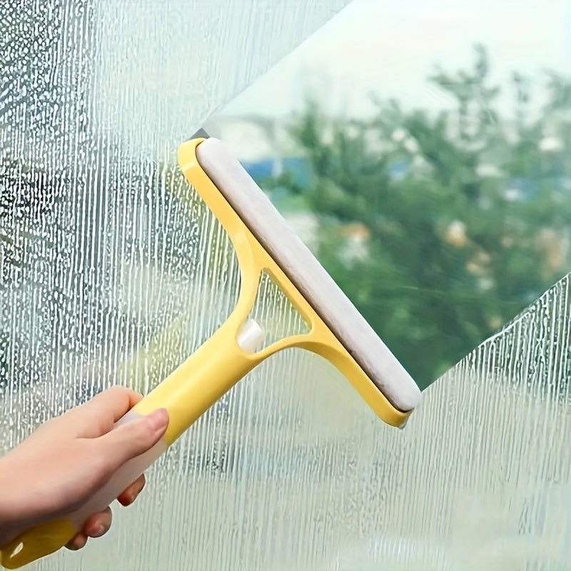 WINDOW SQUEEGEE WITH REFILLABLE ATOMIZER.  Apply, wash and clean 3in1 all purpis window cleaner.scraping mirror, three-in-one glass scraper with watering can