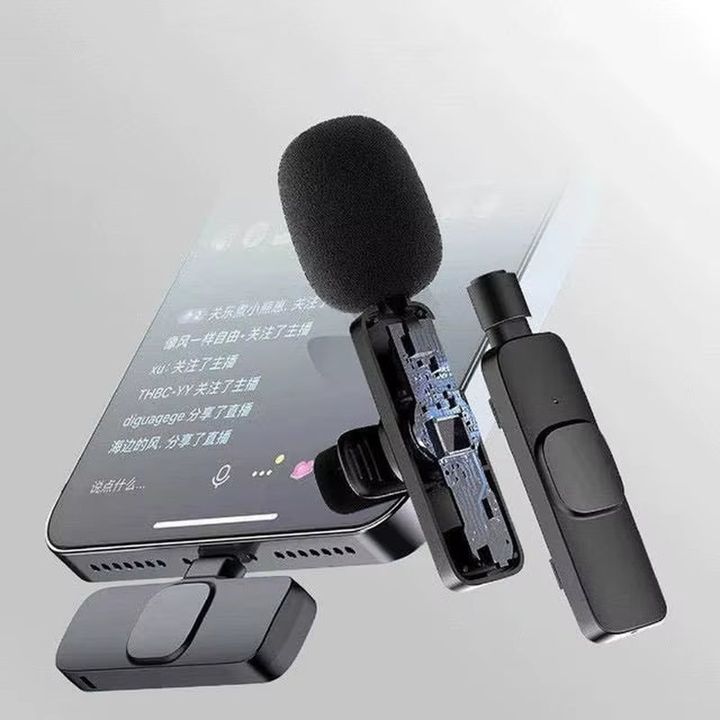 KEKAXI Wireless Microphone Wireless Lapel Microphone Portable Vid