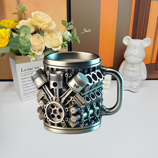 Vintage Resin Engine Model Desktop Decor - Ideal for Car Enthusiasts, Perfect for Home Office or Auto Showroom Display, No Electricity Required, ABS Material, Mechanical Gears Design, Car Decor, Perfect for Room Decor